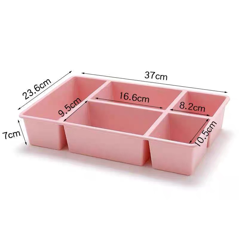 OVJ Plastic Desktop Organiser With Cover Yellow