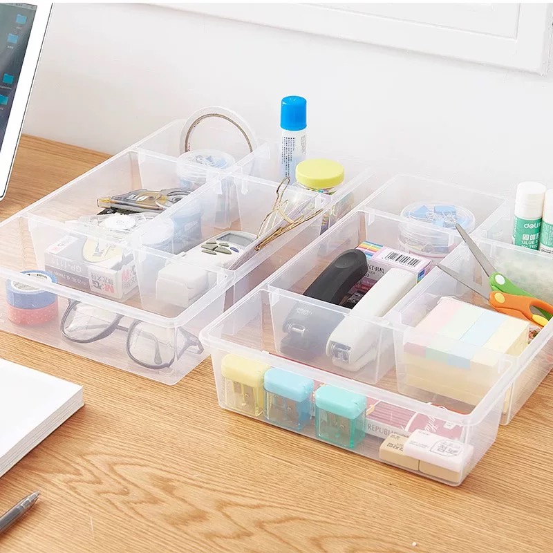 OVJ Plastic Storage Organiser With Cover Clear