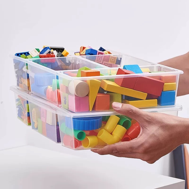 OVJ Plastic Storage Organiser With Cover Clear