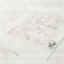 OVJ Yangtze 100% Cotton Watercolor Pre-Drawn Design 300gsm Old Shophouses