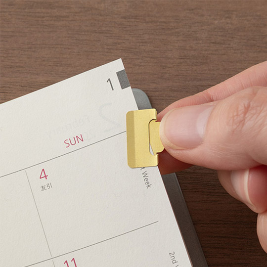 MIDORI Index Clip (S) Chiratto Brass x 8