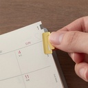 MIDORI Index Clip Chiratto Brass x 8