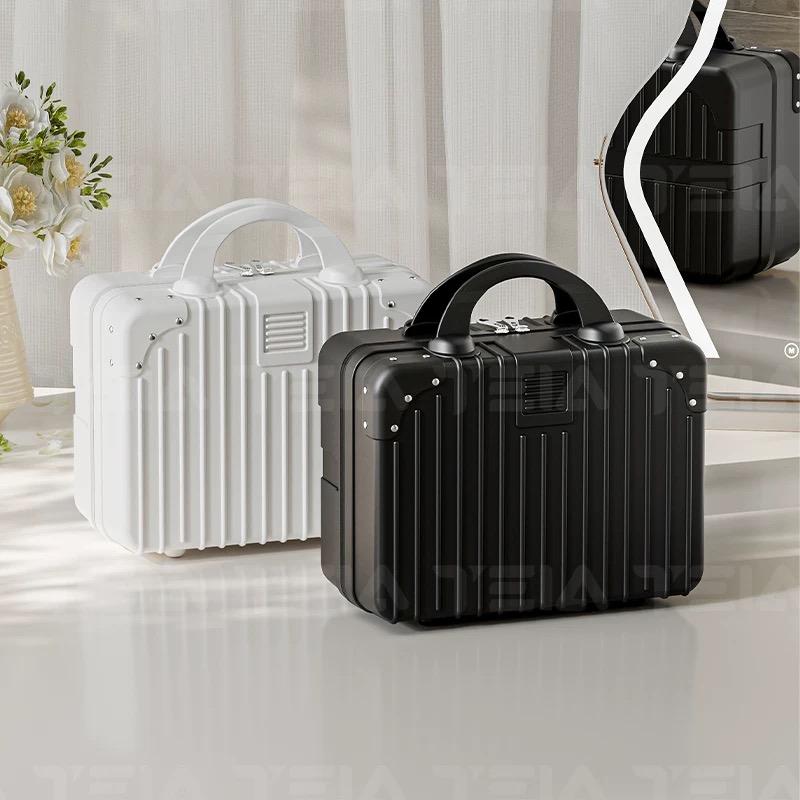 OVJ Plastic Suitcase 14" White