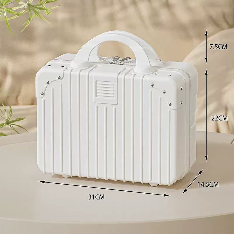 OVJ Plastic Suitcase 14" White