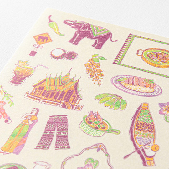 MIDORI Sticker Motifs Country Thailand