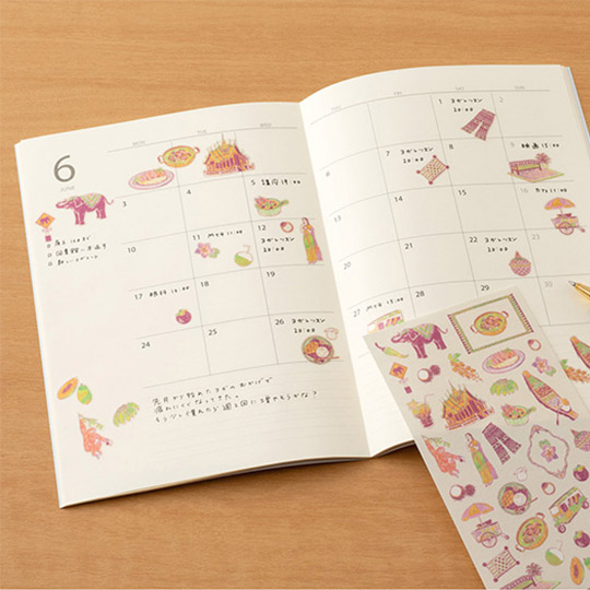 MIDORI Sticker Motifs Country Thailand