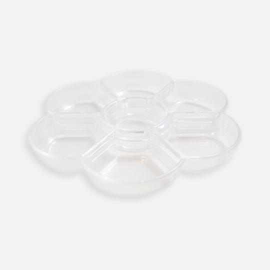 KUELOX 7-Well Plum Blossom Clear Plastic Palette