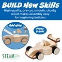 FABER-CASTELL Creativity For Kids Buildeez! Easy Wooden Model Set Blaze Race Car