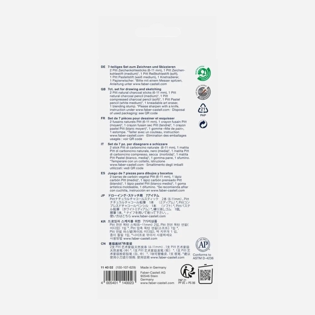 FABER-CASTELL Charcoal Sketch Set x 7