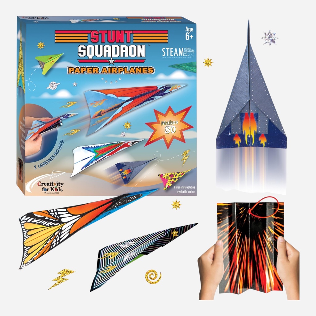 FABER-CASTELL Creativity For Kids Stunt Squadron Paper Planes