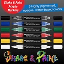 FABER-CASTELL Shake & Paint Acrylic Marker Set x 6
