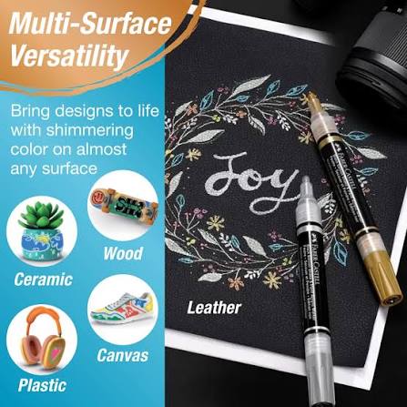 FABER-CASTELL Shake & Paint Acrylic Marker Metallic Set x 6