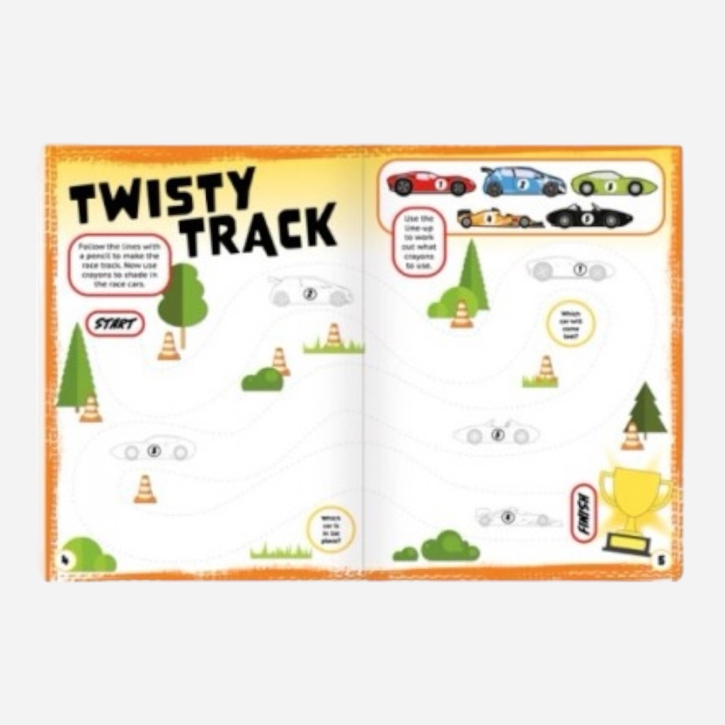 BOOKOLI Wind-Up & Go - Race Cars