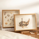 OVJ Wooden Shadow Box Picture Frame 23cm x 23cm Natural