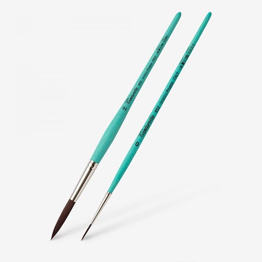 TINTORETTO Aquamarina Plum Taklon Round Brush 8 By Felice Feltracco