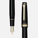 SAILOR Professional Gear Black Gold Trim Fountain Pen 21K Gold Medium Fine