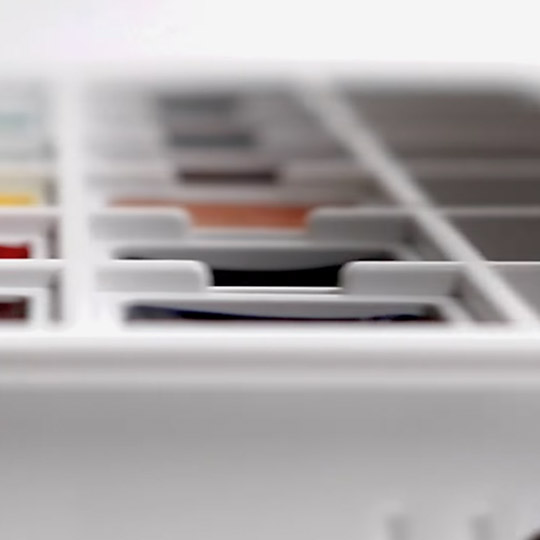 SHINHAN Professional Watercolor 1/2 Pan Empty Palette (For 12 1/2 Pans)