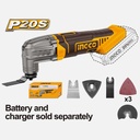 INGCO Cordless Multi Tool (Battery & Charger Not Included)