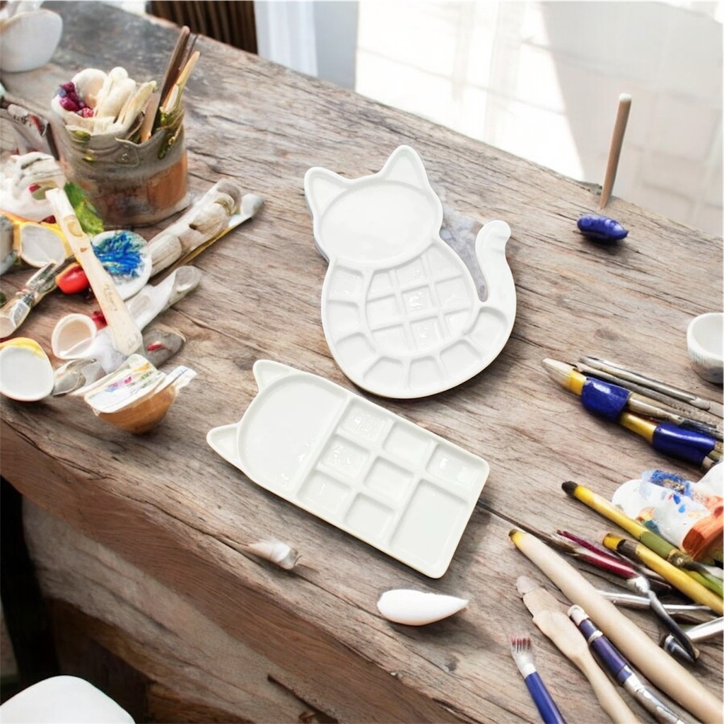 OVJ Porcelaine Cat Palette 16cm x 20cm