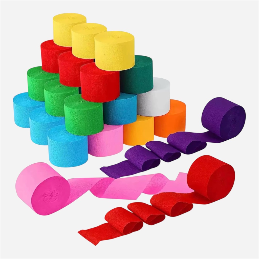 OVJ Crepe Paper Streamer Red 4.5cm x 25m Red