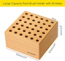 MEEDEN Beechwood Brush Holder 36-Hole