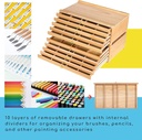 MEEDEN Beechwood Storage Box 10-Drawer