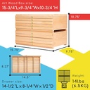 MEEDEN Beechwood Storage Box 10-Drawer