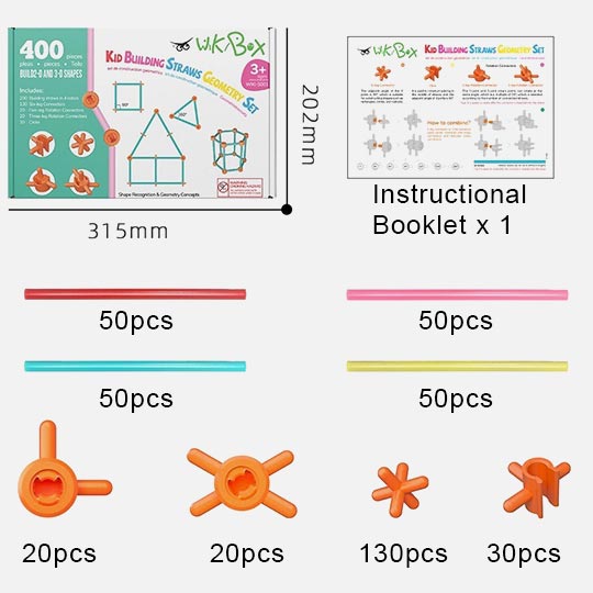 OVJ STEM Building Straws Geometry Set x 400
