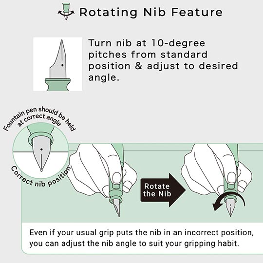 SAILOR Tuzu Adjust Light Blue Fountain Pen Fine Nib