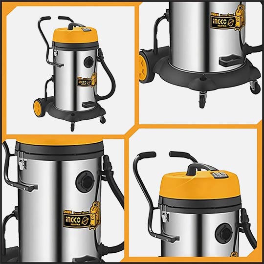 INGCO Wet & Dry Vacuum Cleaner With Twin Motor 75 Litres 2400W