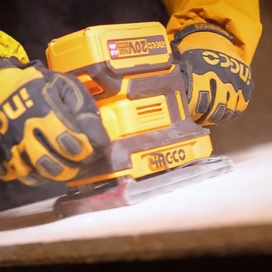 INGCO Cordless Finishing Sander (Battery & Charger Not Included)