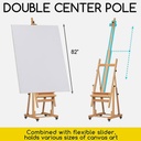 MEEDEN Beechwood Deluxe H-Frame Studio Easel