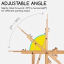 MEEDEN Beechwood Deluxe H-Frame Studio Easel