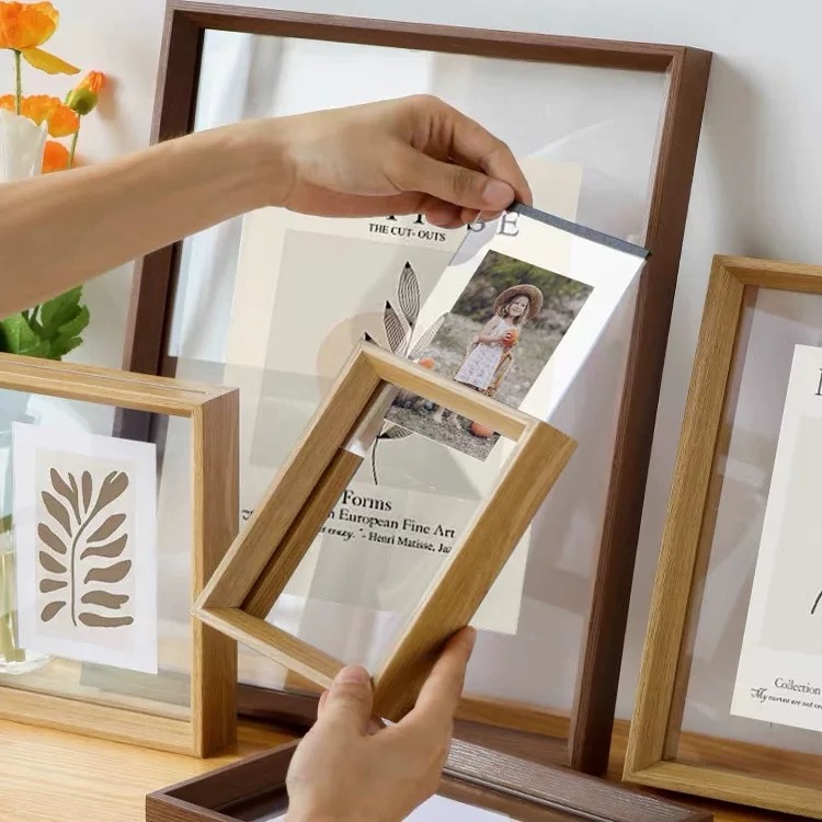 OVJ Wooden Shadow Hanging Frame 45mm x 15cm x 20cm Walnut