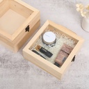 OVJ Diorama Pine Wood Box With Slide Cover 8cm x 20cm x 20cm