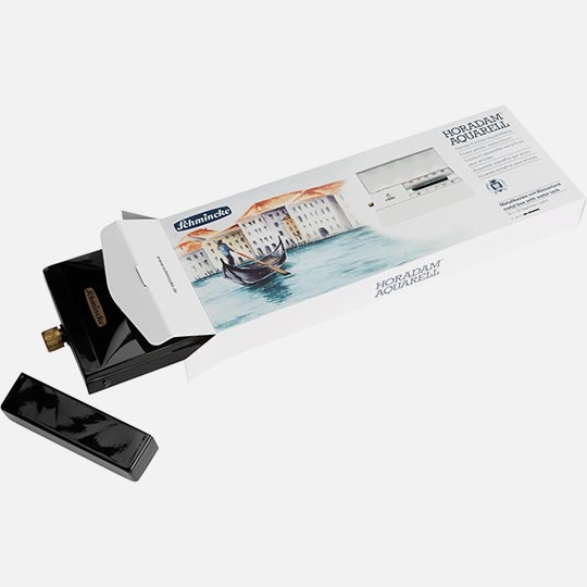 SCHMINCKE Horadam Watercolor 1/2 Pan Set x 12 (Water Tank & Travel Brush Included)