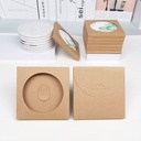 OVJ Kraft Paper Tile Coaster Gift Box 350gsm 1cm x 10.5cm x 10.5cm