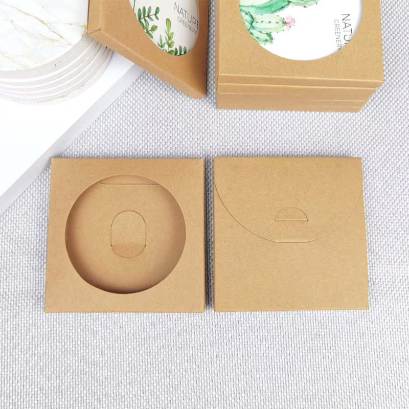 OVJ Kraft Paper Tile Coaster Gift Box 350gsm 1cm x 10.5cm x 10.5cm
