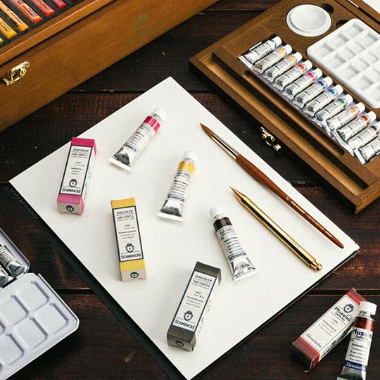SCHMINCKE Horadam Retro Watercolor 5ml Jan Wellem Set x 6