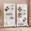 OVJ Metal Pegboard 40cm x 100cm x 180cm White