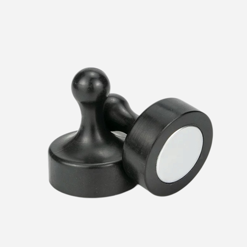 OVJ Pegboard Magnetic Push Pin 29mm x 38mm x 10 Black