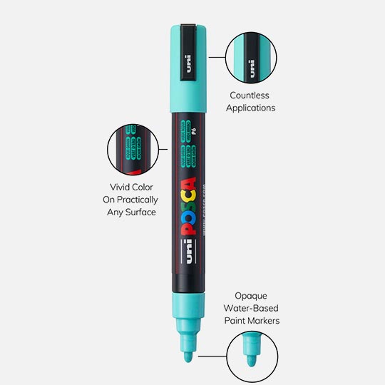 UNI Posca Medium Marker Dark Color Set x 8