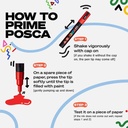 UNI Posca Medium Marker Dark Color Set x 8