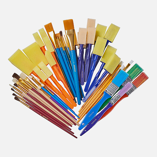 MEEDEN Kids Paint Brush Set x 50