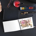 RHODIA Touch 100% Cotton Watercolor Paper Book 300gsm Cold Press Portrait 15cm x 15cm x 20