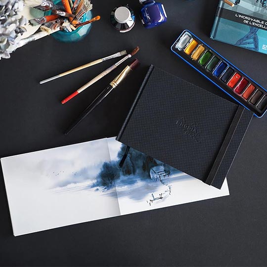 RHODIA Touch 100% Cotton Watercolor Paper Book 300gsm Cold Press Portrait A6 x 20