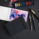 RHODIA Touch 100% Cotton Watercolor Paper Book 300gsm Hot Press Landscape A6 x 20