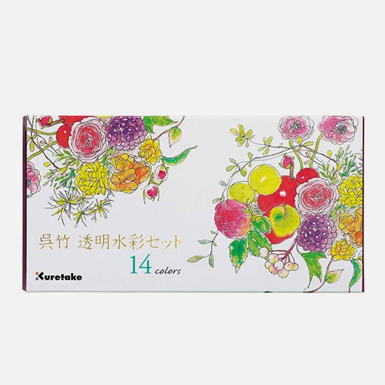KURETAKE Gansai Tambi Japanese Watercolor Sketching Set x 12