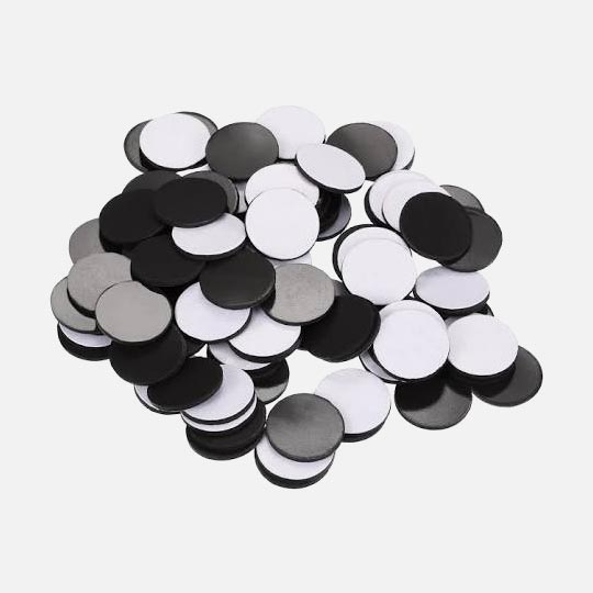 OVJ Self-Adhesive Rubber Button Magnet 1mm x 30mm x 10
