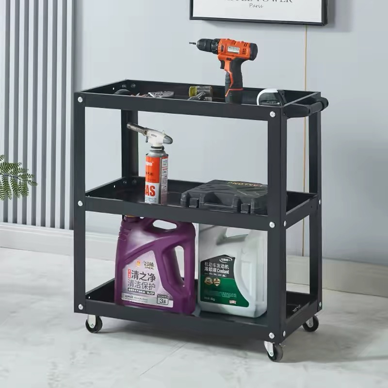 OVJ Art Studio Metal Utility Cart Black